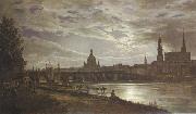 Johan Christian Dahl, View of Dresden in Full Moonlight (mk22)